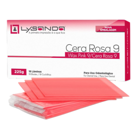 Cera Rosa 9 225g 18 lâminas - Lysanda