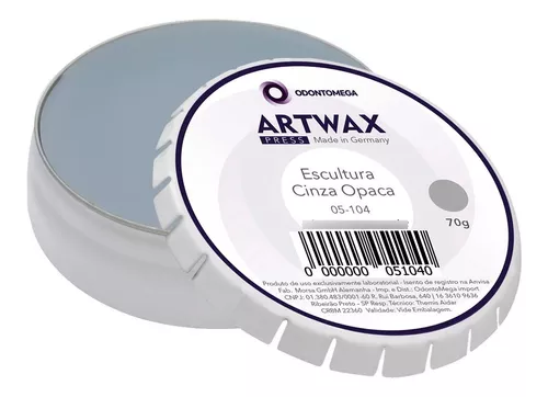 Cera Para Escultura Artwax Press Cinza Opaca- Odontomega